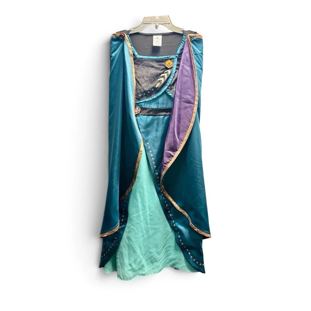 Disney Frozen II Anna Deluxe Costume Girls Sz 9/10 Cosplay Halloween